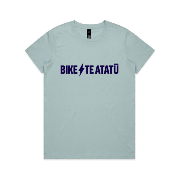 Bike Te Atatū DARK PRINT: Women's sizing Maple t-shirt Thumbnail