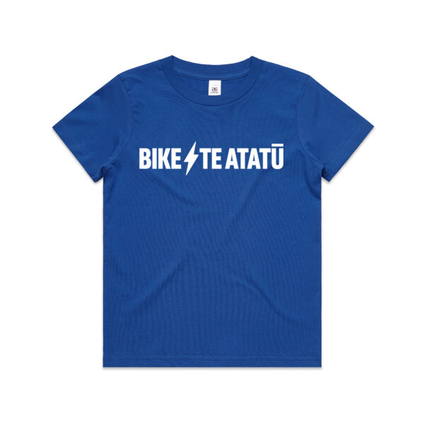 Bike Te Atatū WHITE PRINT: Kids t-shirt Thumbnail