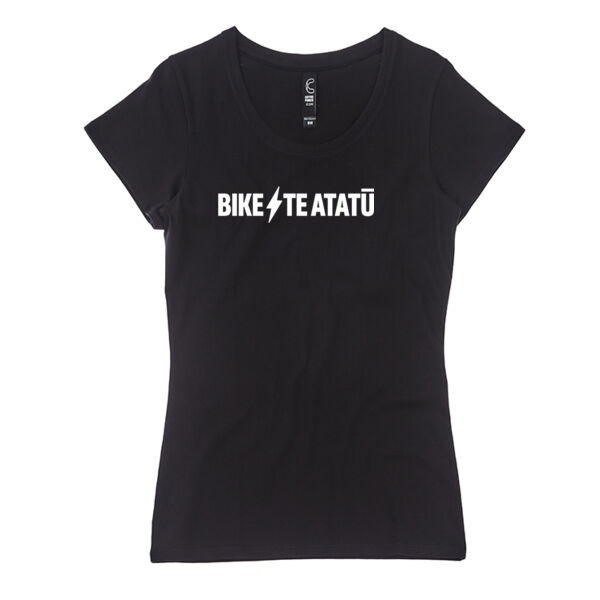 Bike Te Atatū WHITE PRINT: Women's sizing Icon t-shirt Thumbnail